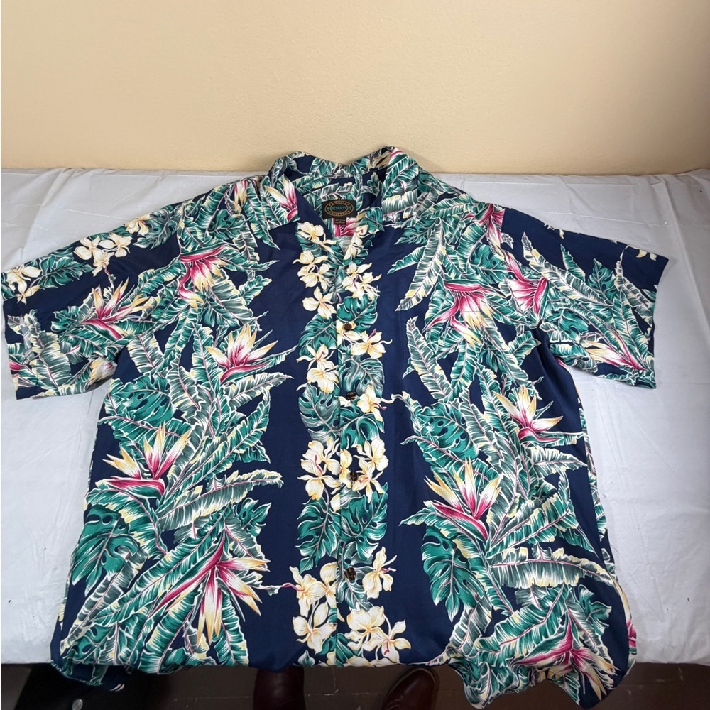 Hilo Hattie Blue‎ Tropical Men's Shirt